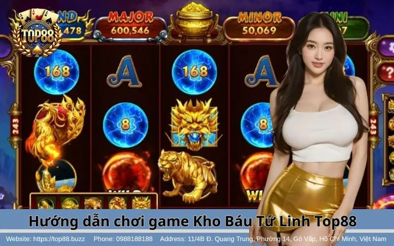 Kho Báu Tứ Linh Slots - Game nổ hũ đổi thưởng hấp dẫn 4 Hướng dẫn tham gia chơi game Kho Báu Tứ Linh Slots Top88