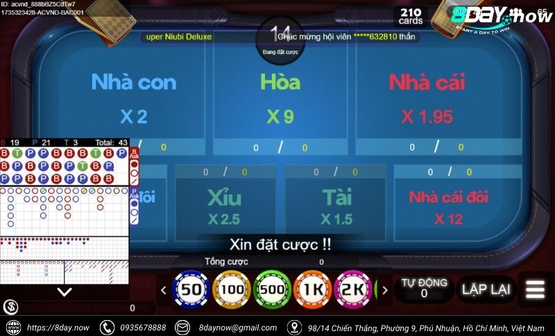 Giao dien game Baccarat 8Day - Hinh 2