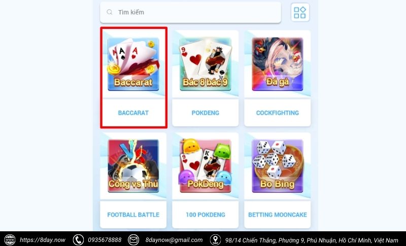 Cac buoc tham gia choi Baccarat tai 8Day - Buoc 3