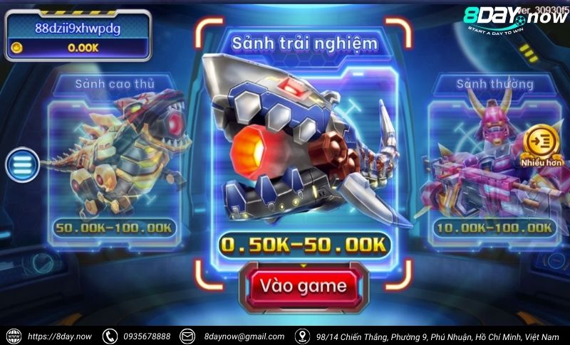 Bắn Cá Vũ Trụ 8Day - Săn cá không gian, nhận ngàn quà khủng 2 Giao dien game Ban Ca Vu Tru 8Day - Hinh 1