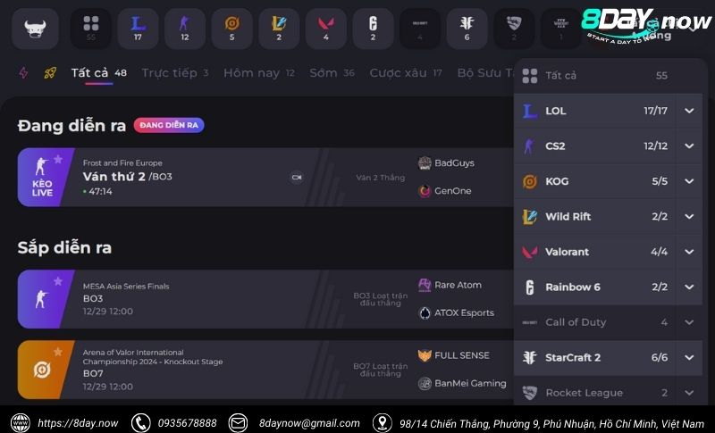 IM Esports 8Day - cổng cược thể thao điện tử siêu đỉnh cao 5 Giao dien cong cuoc the thao dien tu IM Esports 8Day - Hinh 4