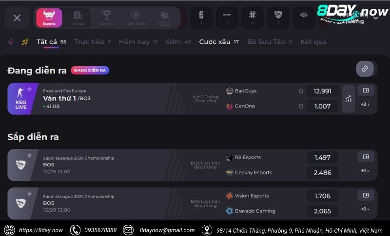 IM Esports 8Day - cổng cược thể thao điện tử siêu đỉnh cao 7 Cac buoc tham gia cuoc tai IM Esports 8Day - Buoc 3