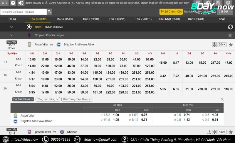 IM Sports 8Day - Sảnh cược thể thao tỷ lệ kèo siêu ngon ăn 5 Giao dien cong cuoc IM The Thao - Hinh 4