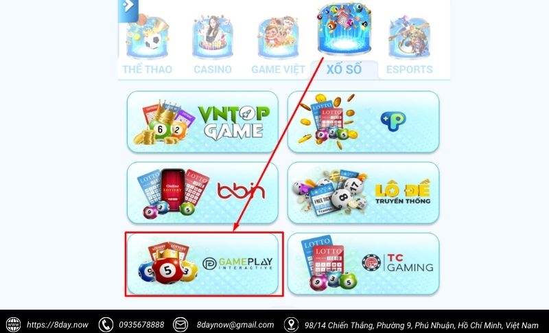 Keno 8Day - Xổ số nhanh, hốt bạc trong tích tắc 6 Cac buoc tham gia choi Keno tai 8Day - Buoc 2