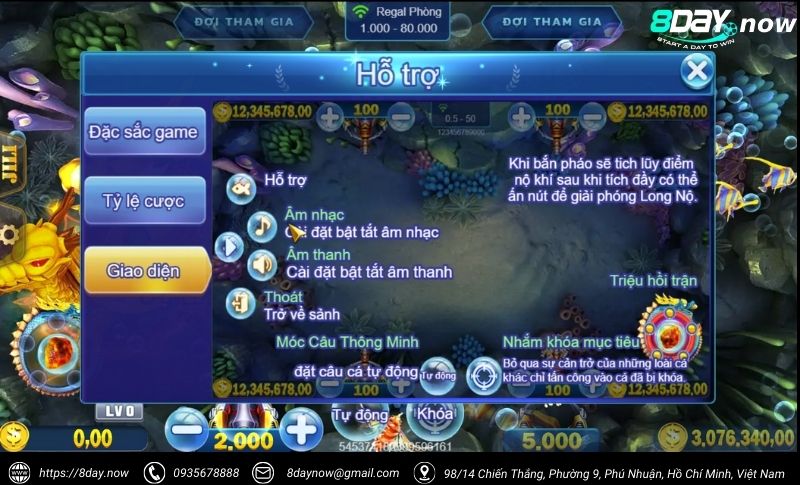 Giao dien game Royal Fishing 8Day - Hinh 2