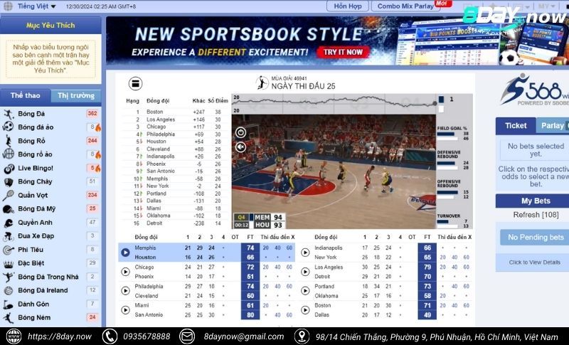 Giao dien cong cuoc SBOBET The Thao 8Day - Hinh 4